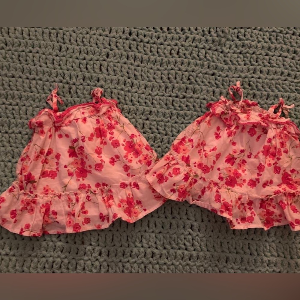 Baby girl white floral sundresses